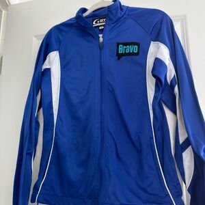 Real Housewives Bravo Network Blue Athletic Zip Jacket